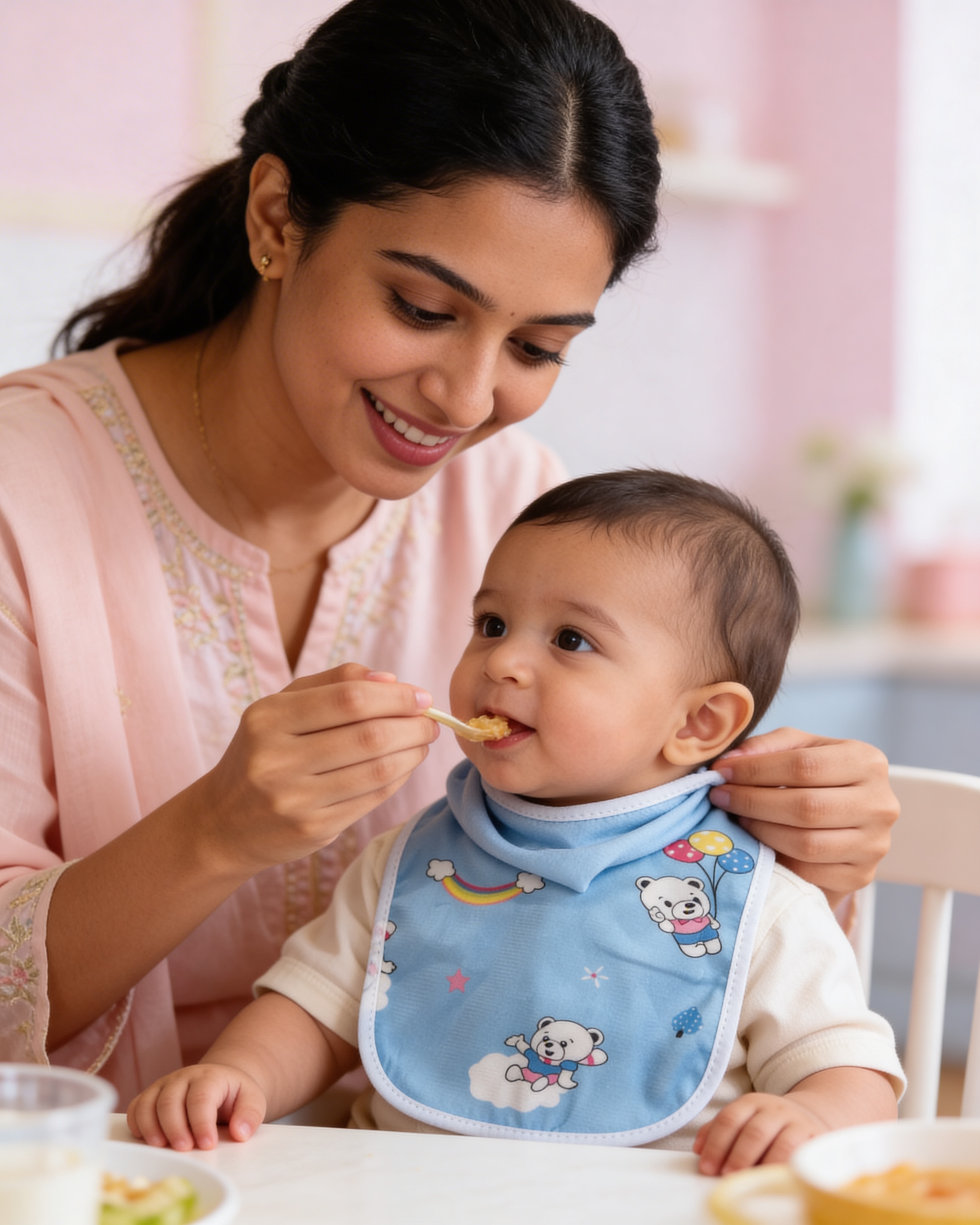 Muslin Baby Bib Set | Soft, Waterproof & Skin-Friendly Feeding Bibs (2, 3 & 5 Pack Options)