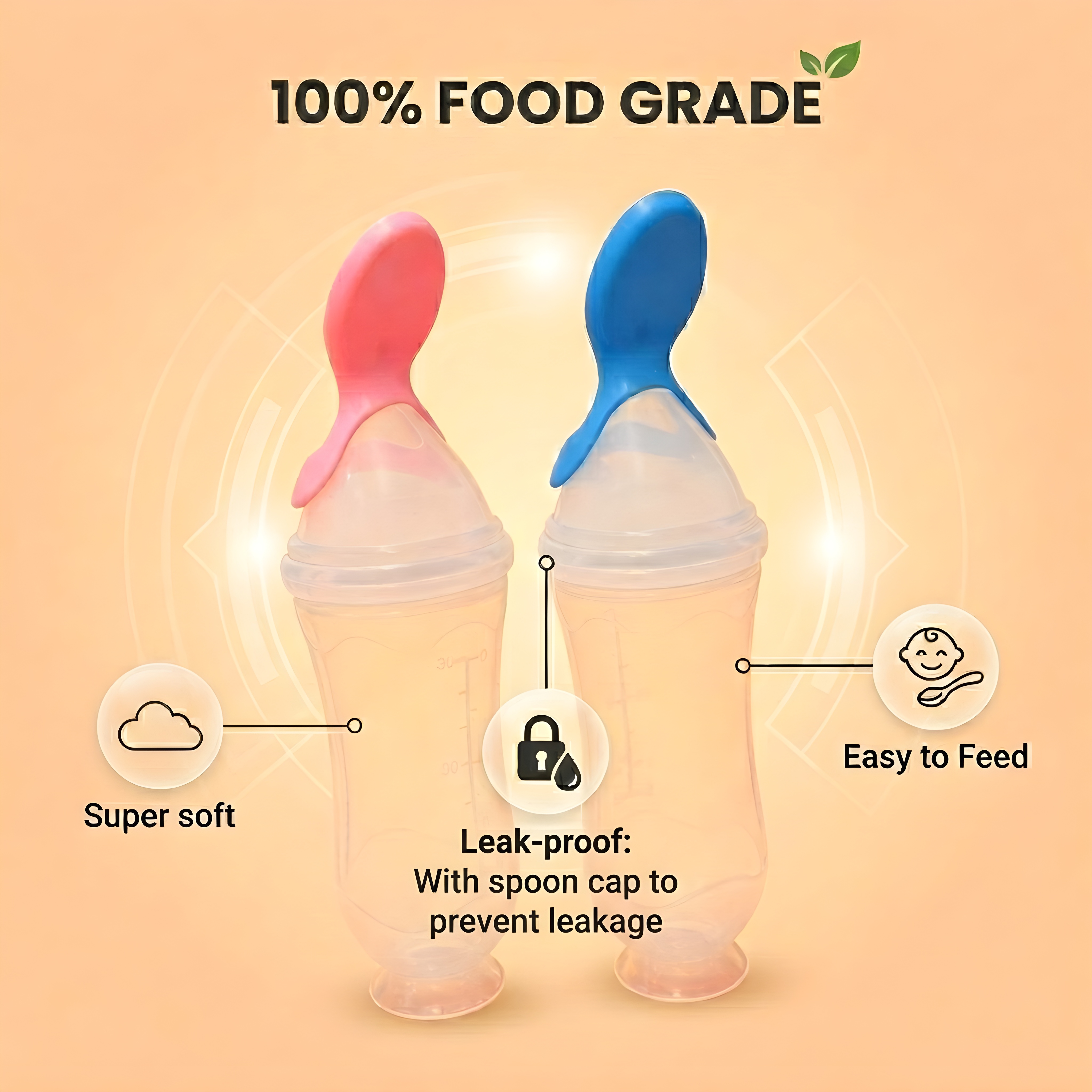 Premium Baby Diaper Combo Pack with Soft Silicon Spoon Feeder