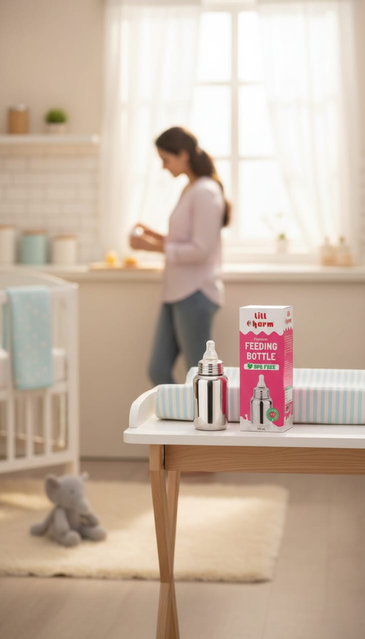 Premium Diaper Combo Pack with Stainless Steel Feeding Bottle